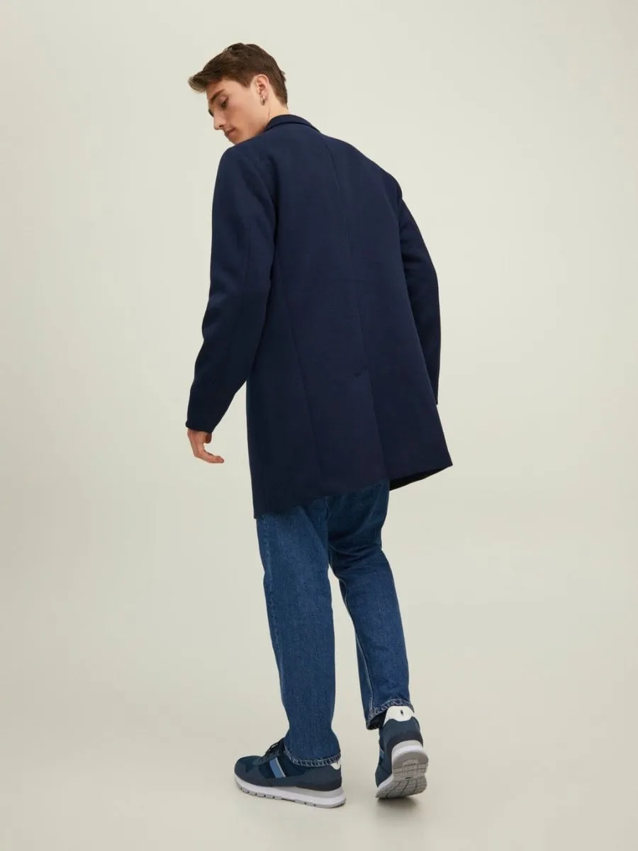 Jack & Jones Long Marco Coat Jacket Navy Blazer