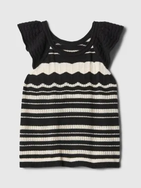 Kids Crochet Sweater Tank Top