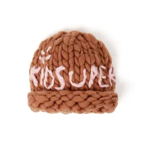 Kidsuper Hand Knit Chunky Beanie 'Light Brown'