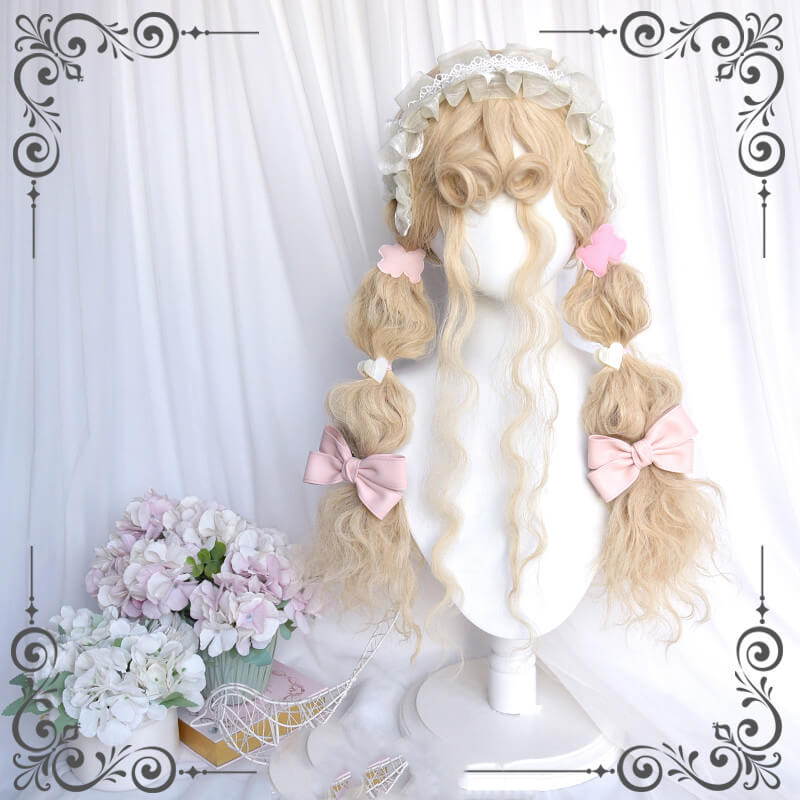 Lolita retro curly fluffy wool curly wig by31802