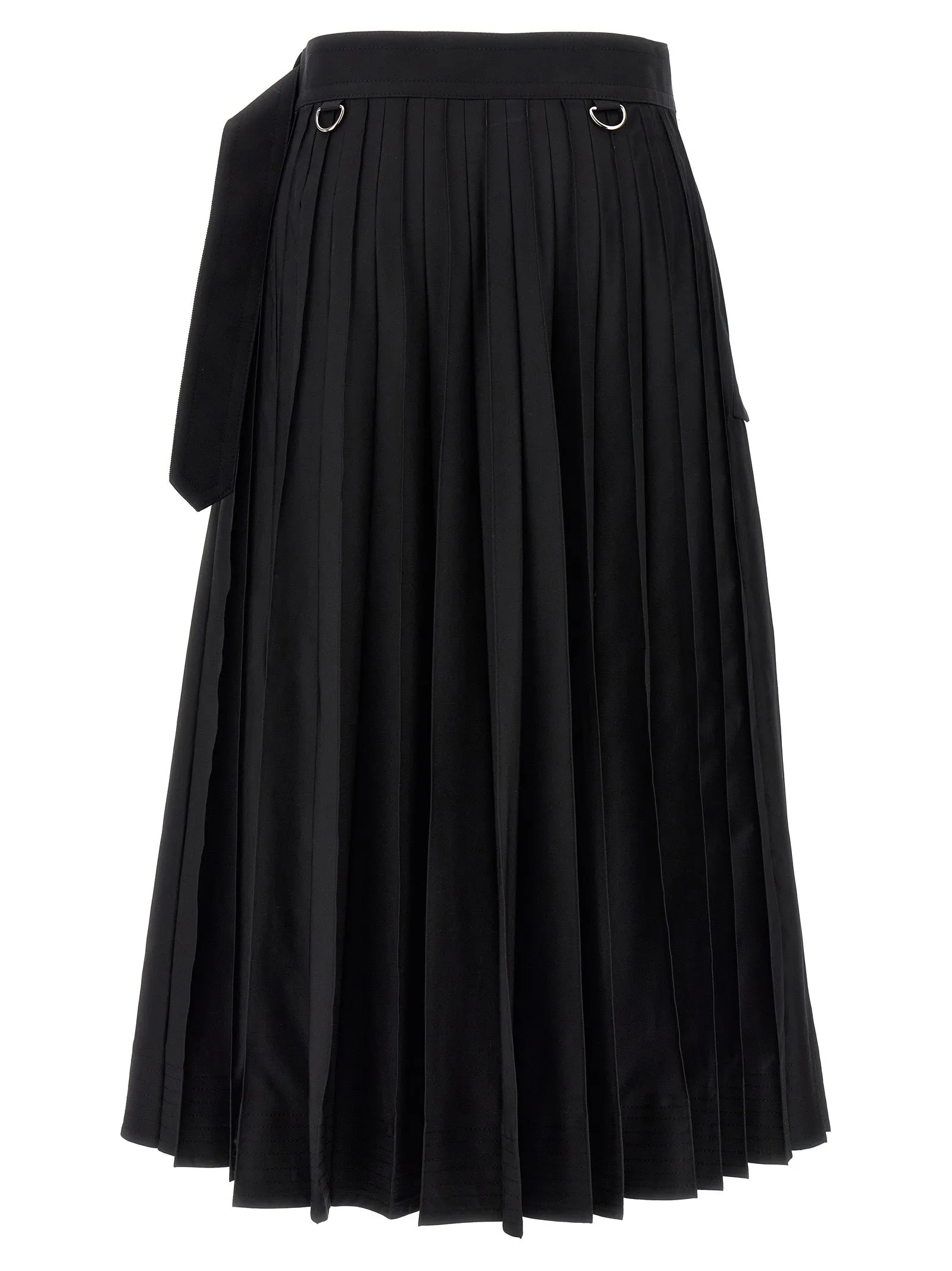 Long Pleated Skirt Skirts Black