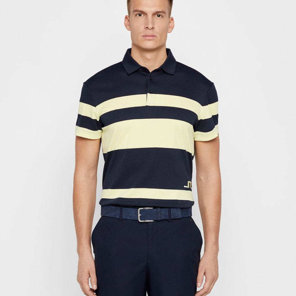 M Malte Reg Fit Club Pique Still Yellow / JL Navy