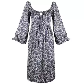 Marcela Dress / Black Cotton Floral