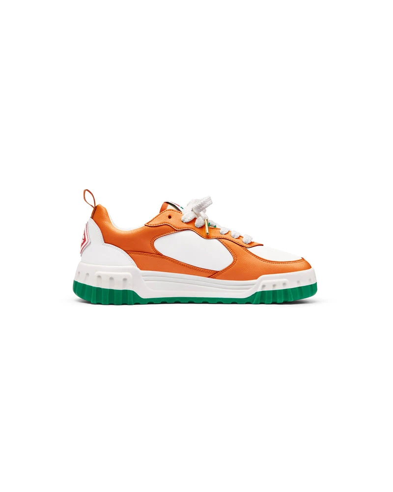 --Mens The Court Orange & White Sneaker-