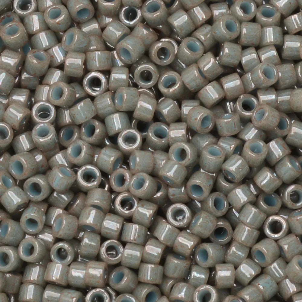 Miyuki Delica Seed Beads, 11/0 Size, #652 Dyed Opaque Gray (2.5 Tube)