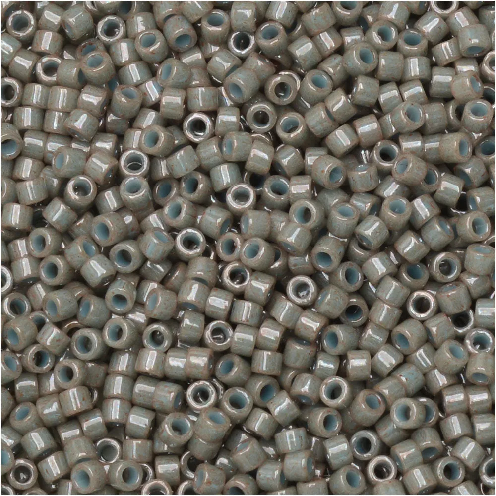 Miyuki Delica Seed Beads, 11/0 Size, #652 Dyed Opaque Gray (2.5 Tube)