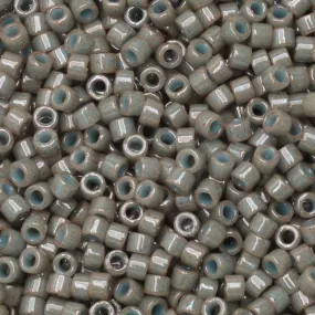 Miyuki Delica Seed Beads, 11/0 Size, #652 Dyed Opaque Gray (2.5 Tube)