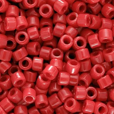 Miyuki Delica Seed Beads, 15/0 Size Opaque Red DBS723, Bulk Bag (50g)