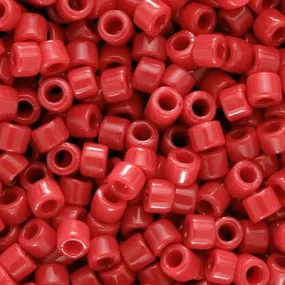 Miyuki Delica Seed Beads, 15/0 Size Opaque Red DBS723, Bulk Bag (50g)