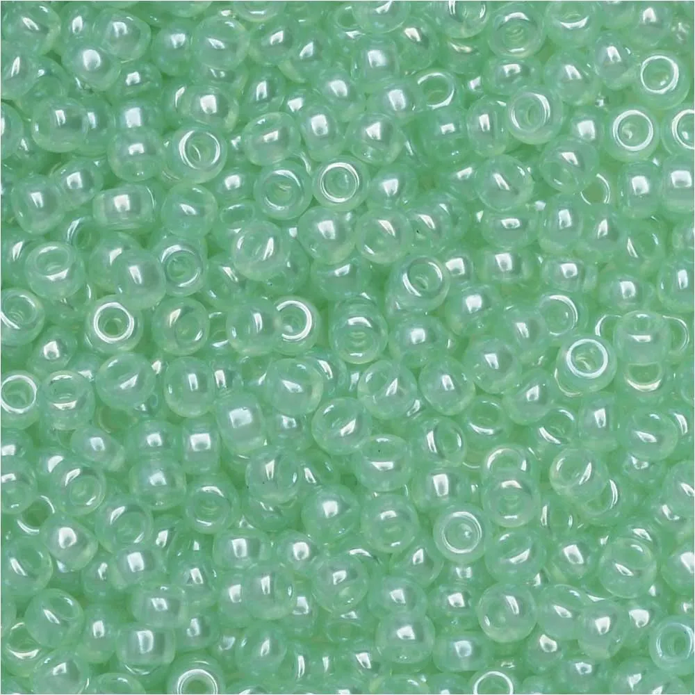 Miyuki Round Seed Beads, 11/0, #370 Seafoam Green Luster (8.5 Gram Tube)