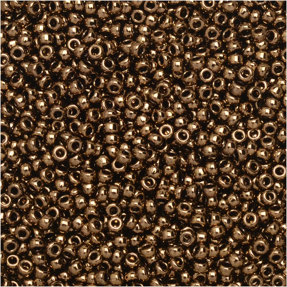 Miyuki Round Seed Beads, 15/0, #9457 Dark Bronze (8.2 Gram Tube)