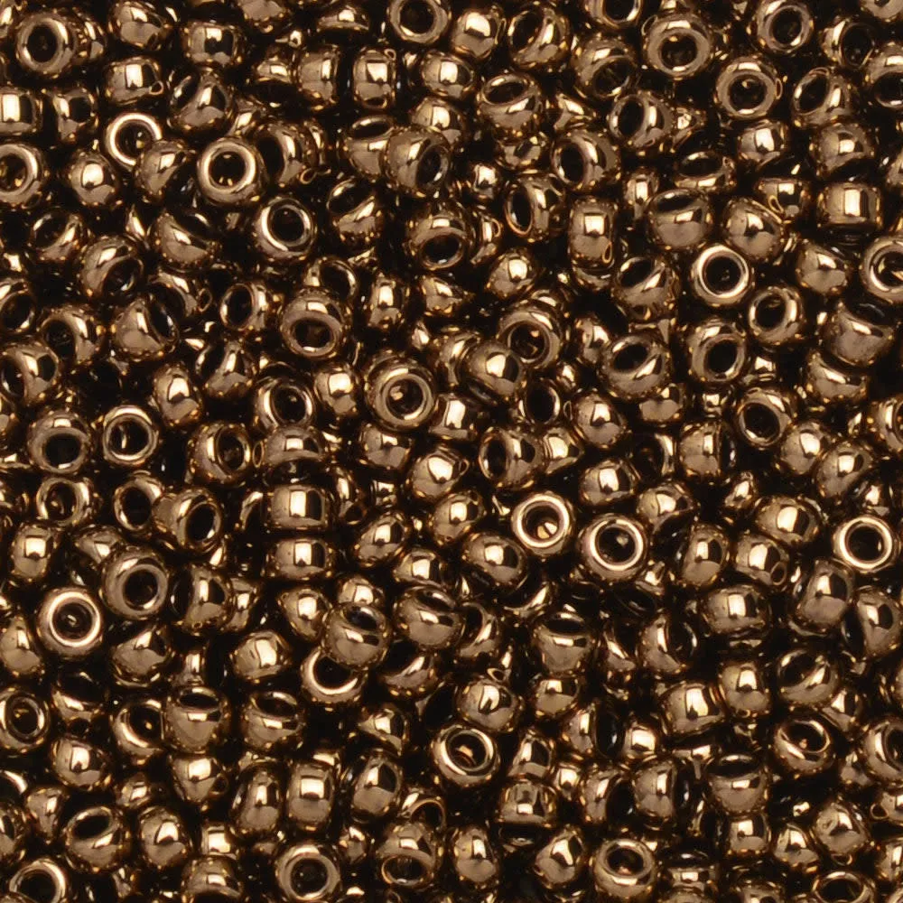 Miyuki Round Seed Beads, 15/0, #9457 Dark Bronze (8.2 Gram Tube)