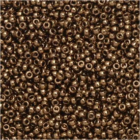 Miyuki Round Seed Beads, 15/0, #9457 Dark Bronze (8.2 Gram Tube)