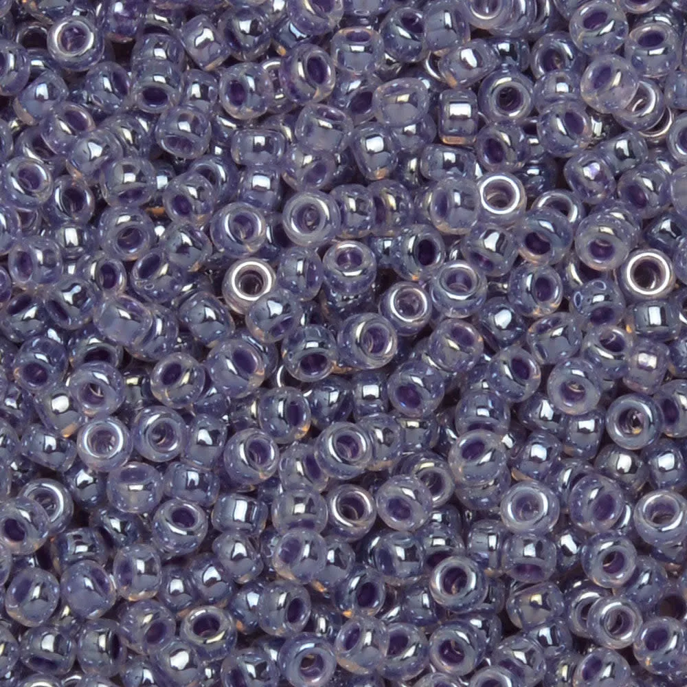 Miyuki Round Seed Beads, 15/0, #9525 Purple Ceylon (8.2 Gram Tube)