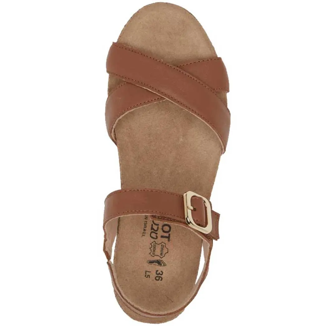 Naot Throne Wedge Sandal Caramel (Women's)