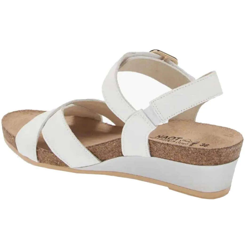 Naot Throne Wedge Sandal Soft White (Women's)