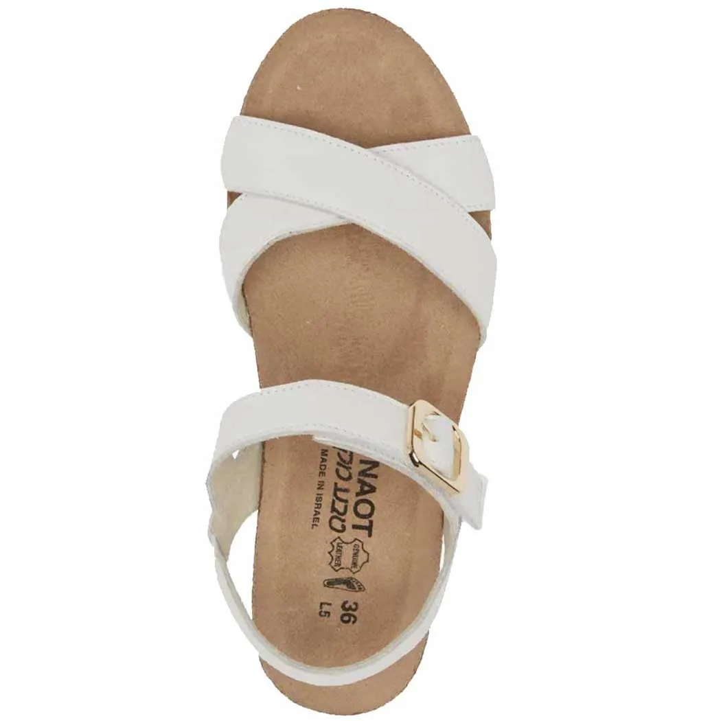 Naot Throne Wedge Sandal Soft White (Women's)