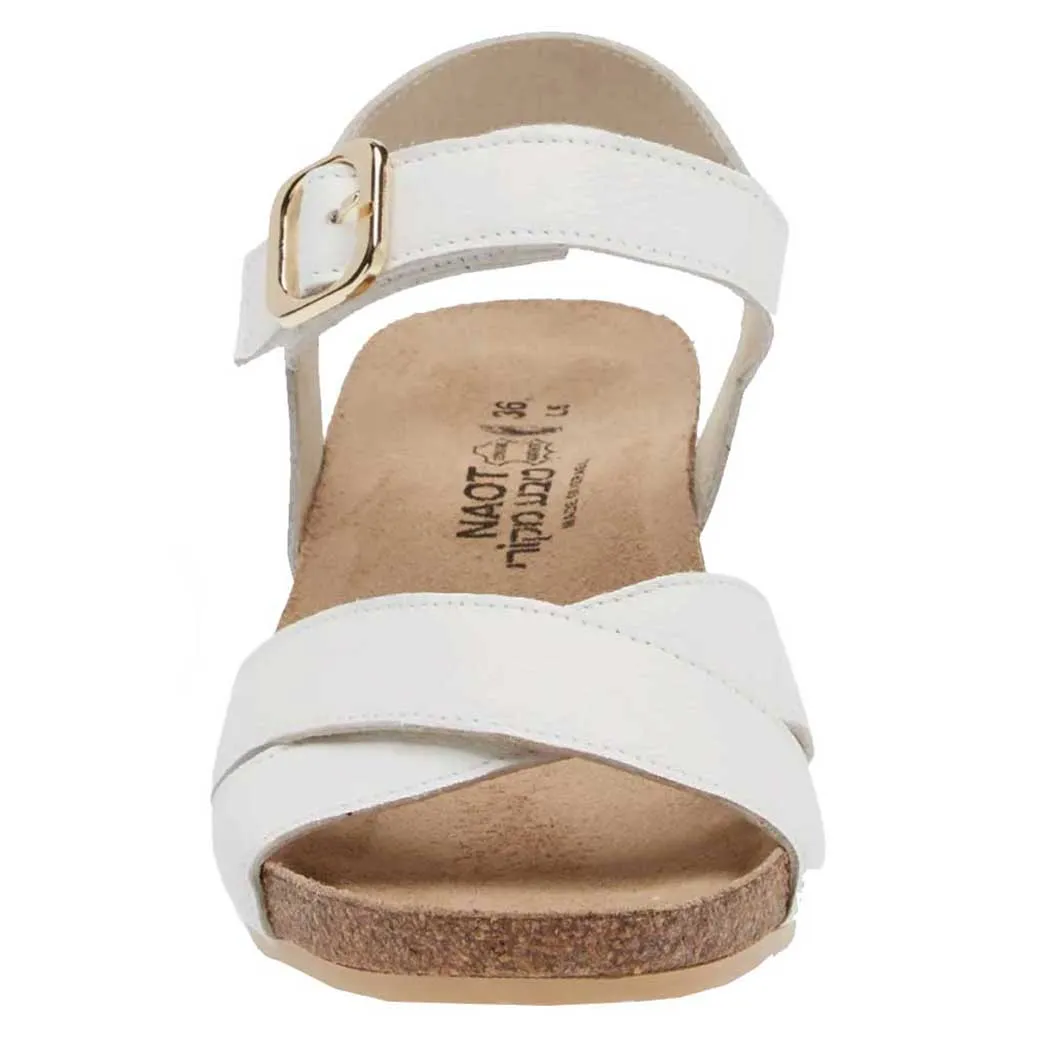 Naot Throne Wedge Sandal Soft White (Women's)