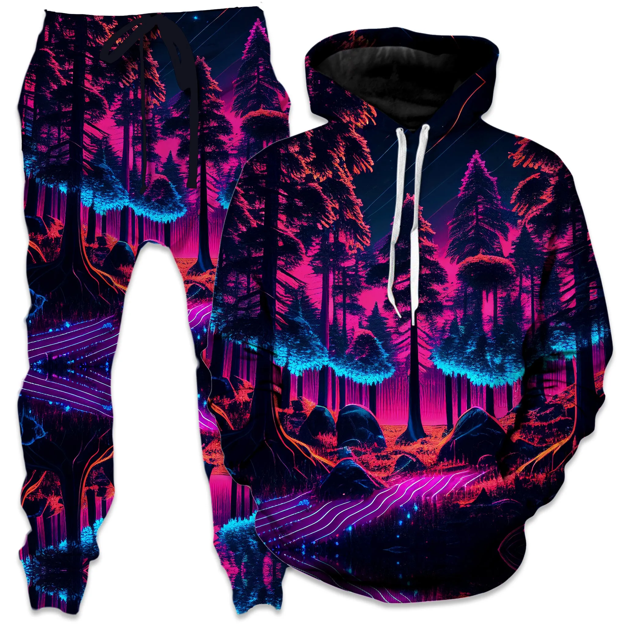 Neon Forest Hoodie and Joggers Combo