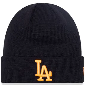 New Era Mens Los Angeles Dodgers Neon League Essentials Beanie Hat - Black