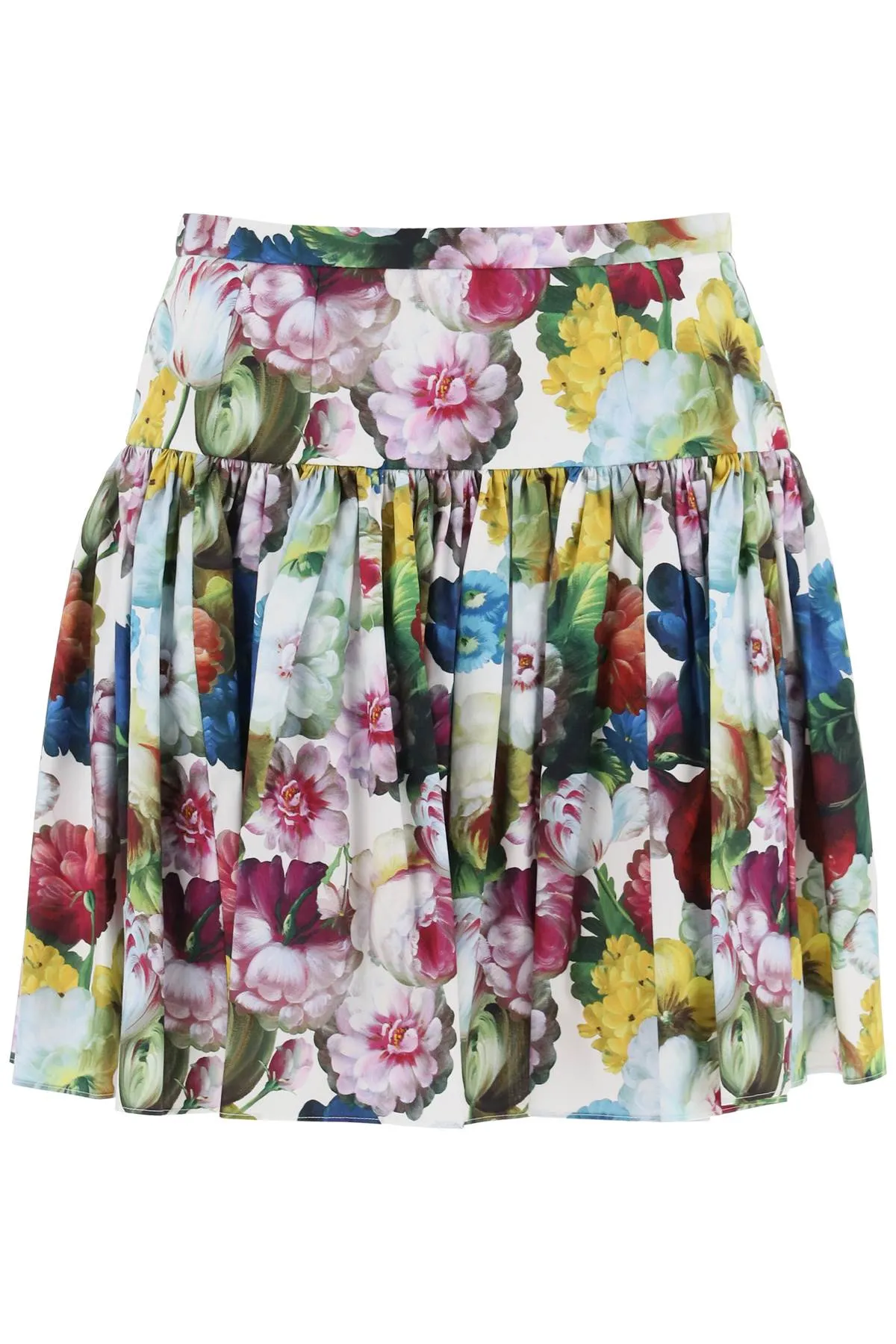 Nocturnal Flower Mini Yoke Skirt