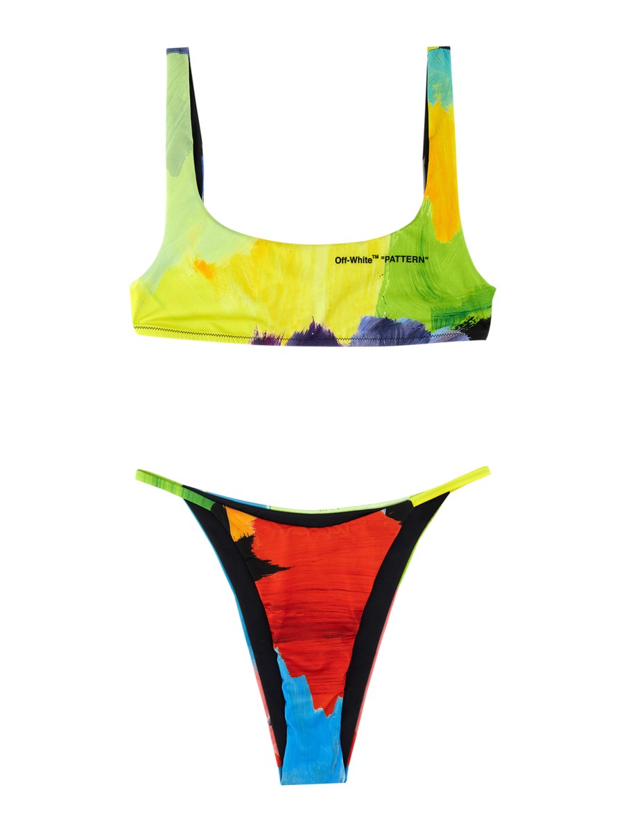 OFF-WHITE    LOGO PRINT BIKINI SWIMSUIT