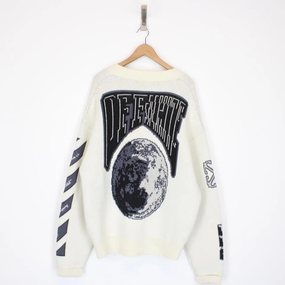 Off White Vars Moon Wool Cardigan Medium