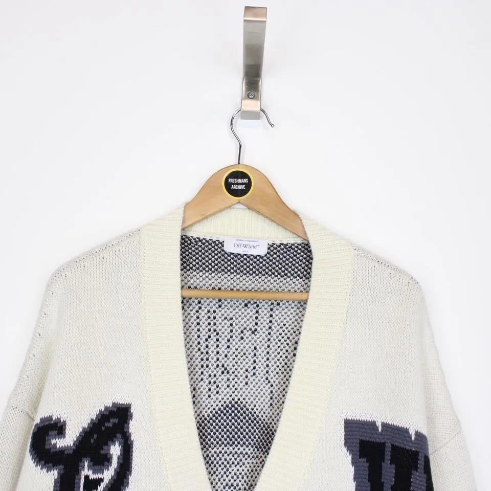 Off White Vars Moon Wool Cardigan Medium