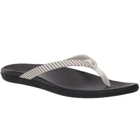 OluKai Ho'Opio Sandal Bone/Stripe (Women's)