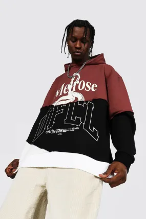 Oversized Melrose Ofcl Spliced Hoodie