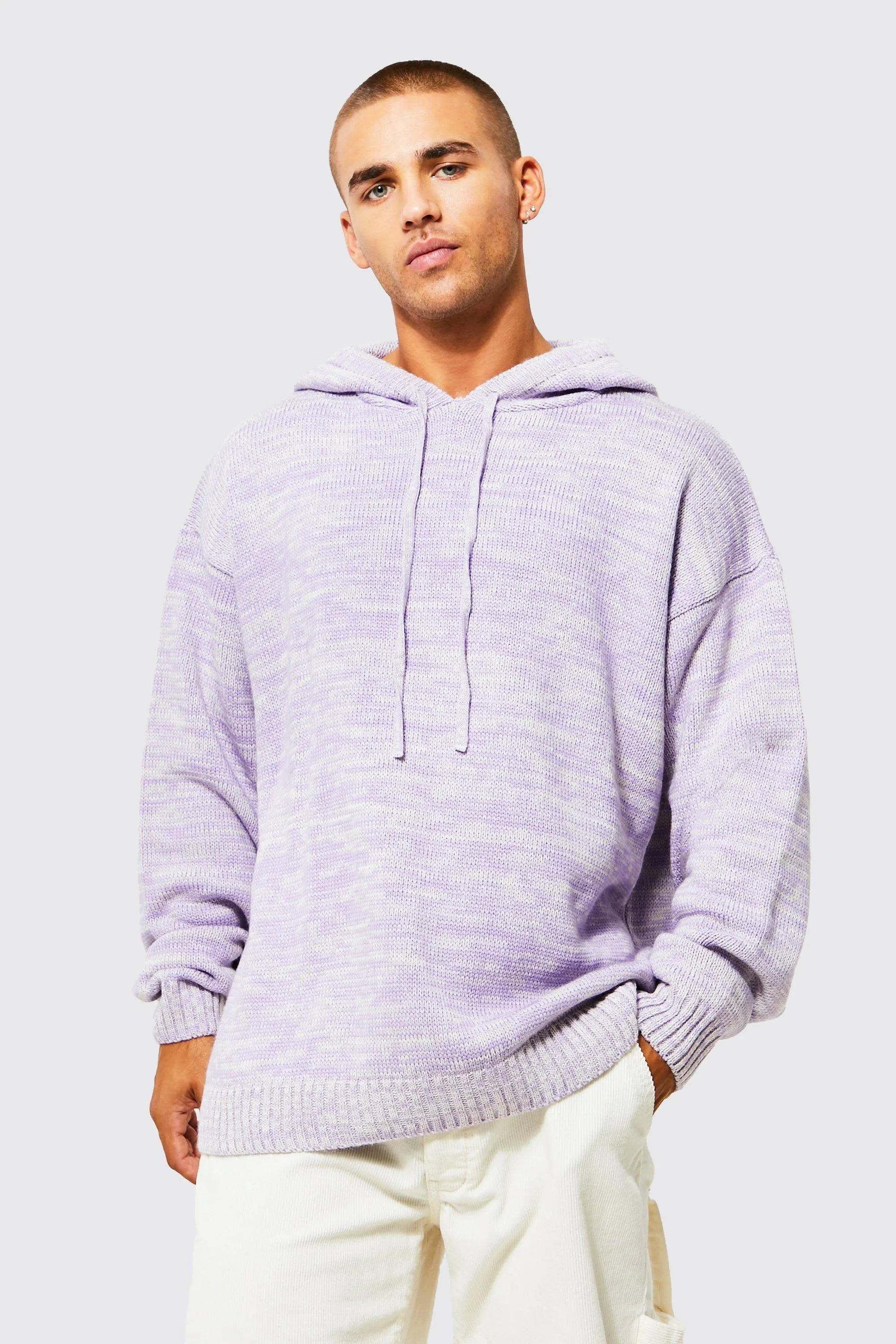 Oversized Twist Chunky Knitted Hoodie | boohooMAN UK