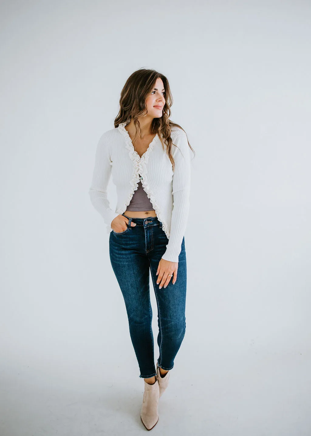 Picture Perfect Ruffle Cardigan