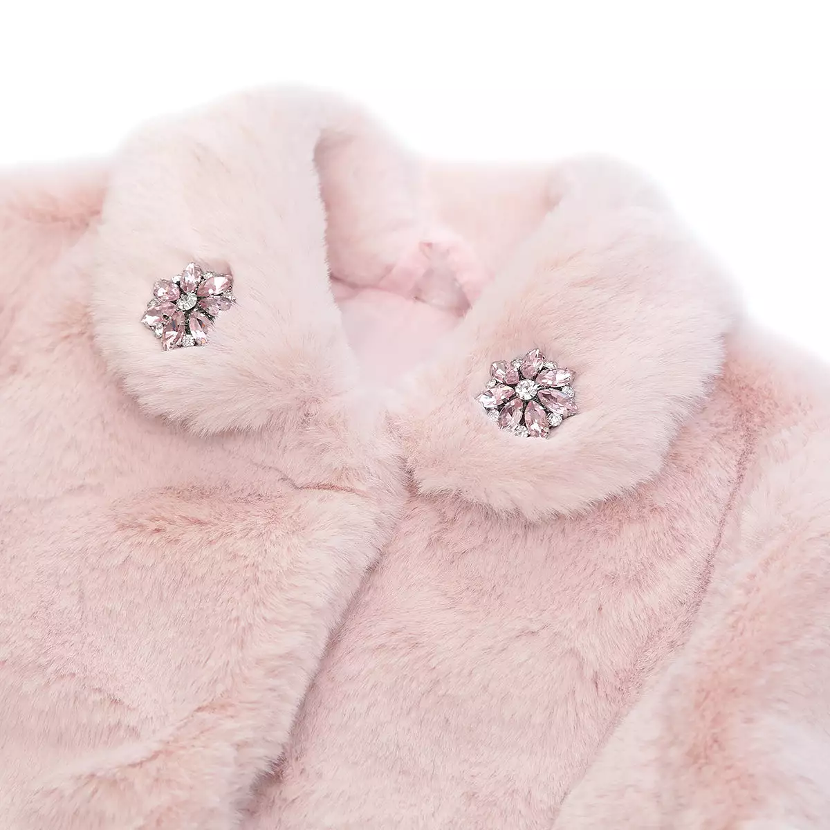 Pink faux-fur Coat Nicole Collection