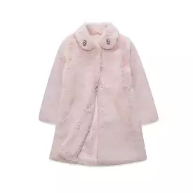 Pink faux-fur Coat Nicole Collection