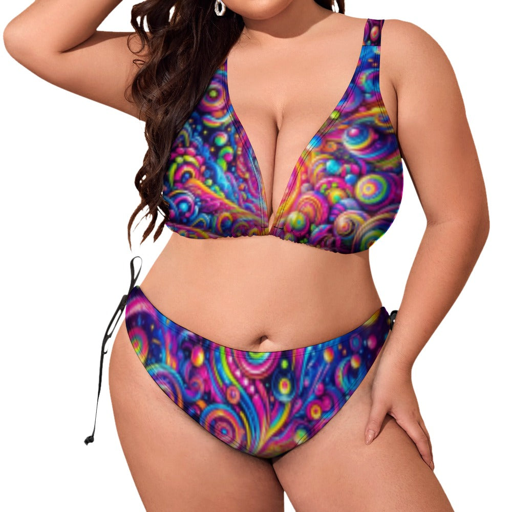 Pride Nebula Plus Size Rave Bikini