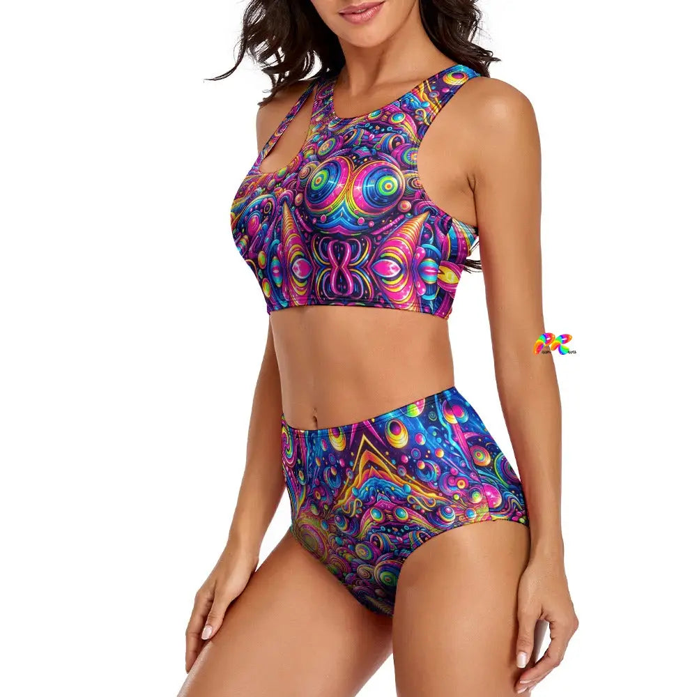 Pride Nebula Split Swimsuit