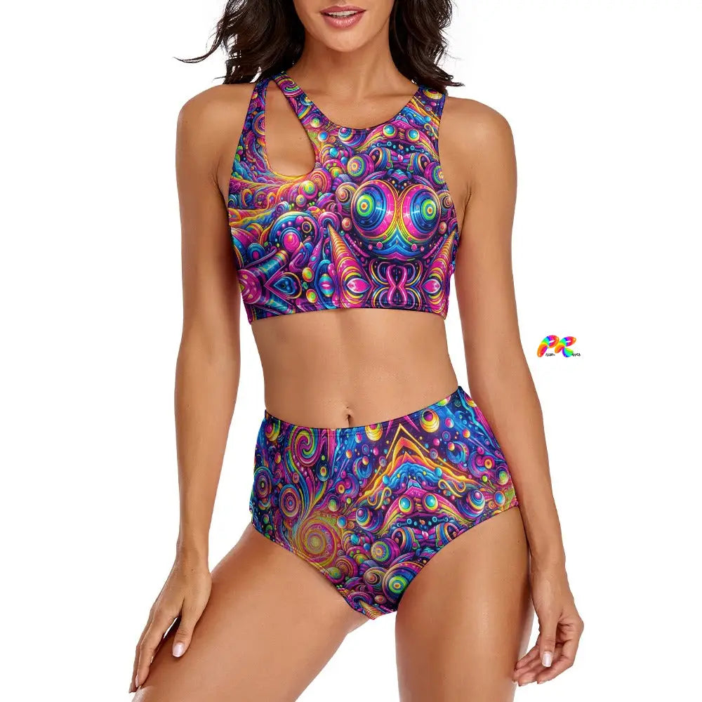 Pride Nebula Split Swimsuit