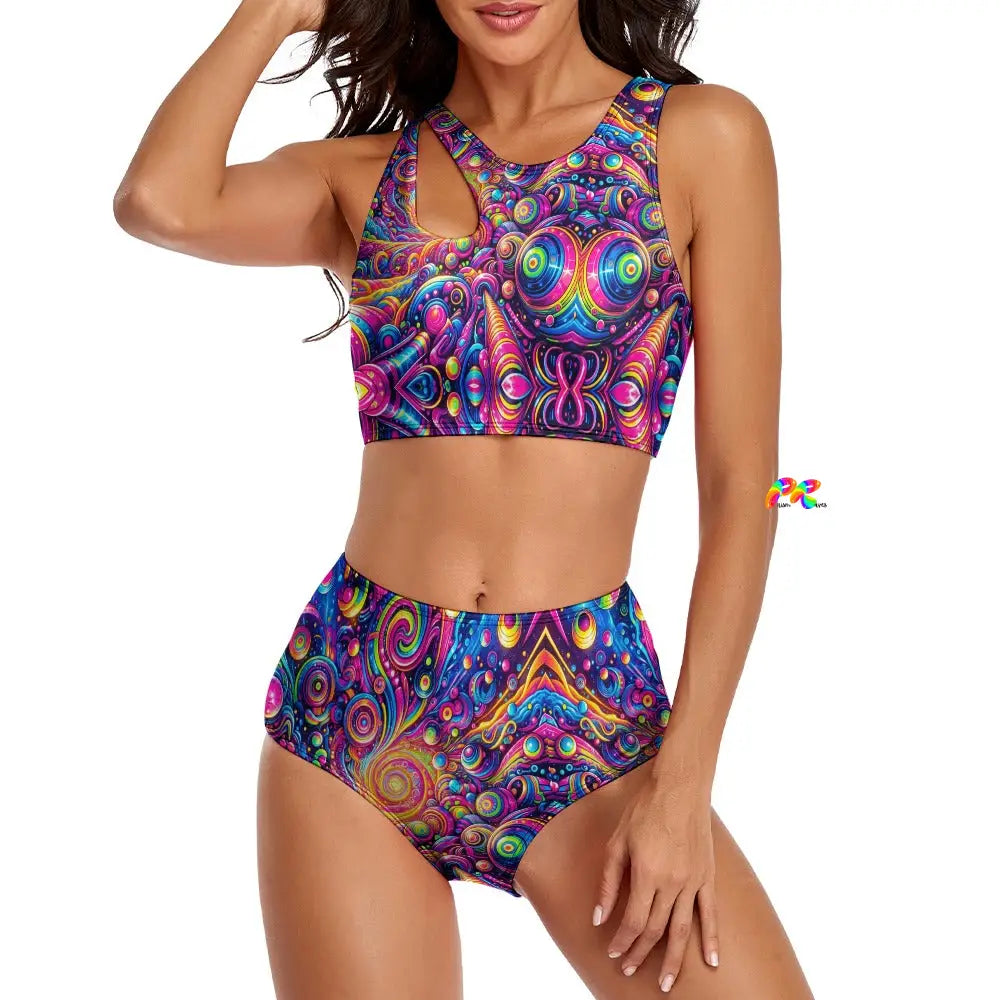 Pride Nebula Split Swimsuit