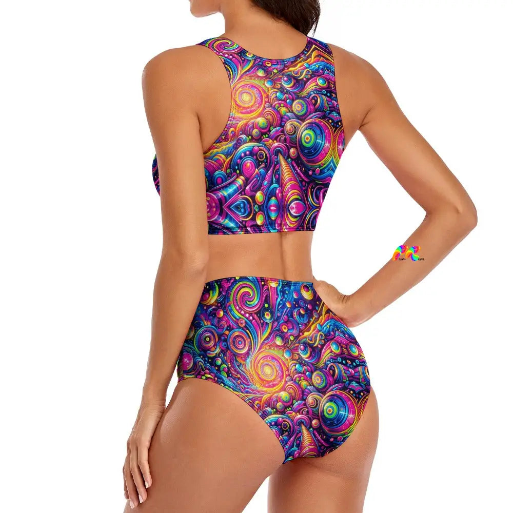 Pride Nebula Split Swimsuit