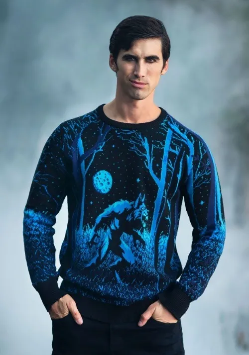 Prowling Werewolf Halloween Sweater