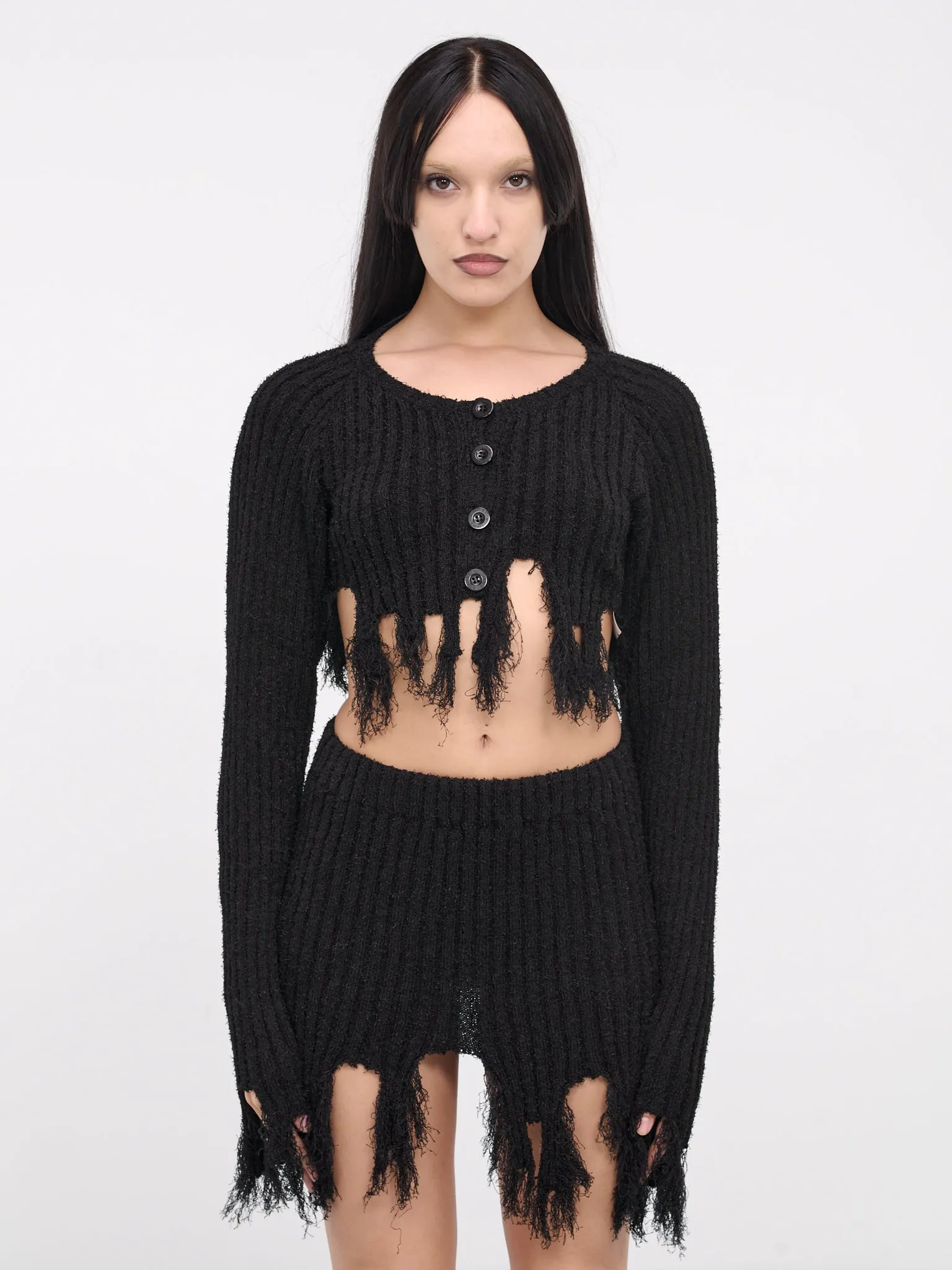 Reaper Cropped Cardigan (073-BLACK)