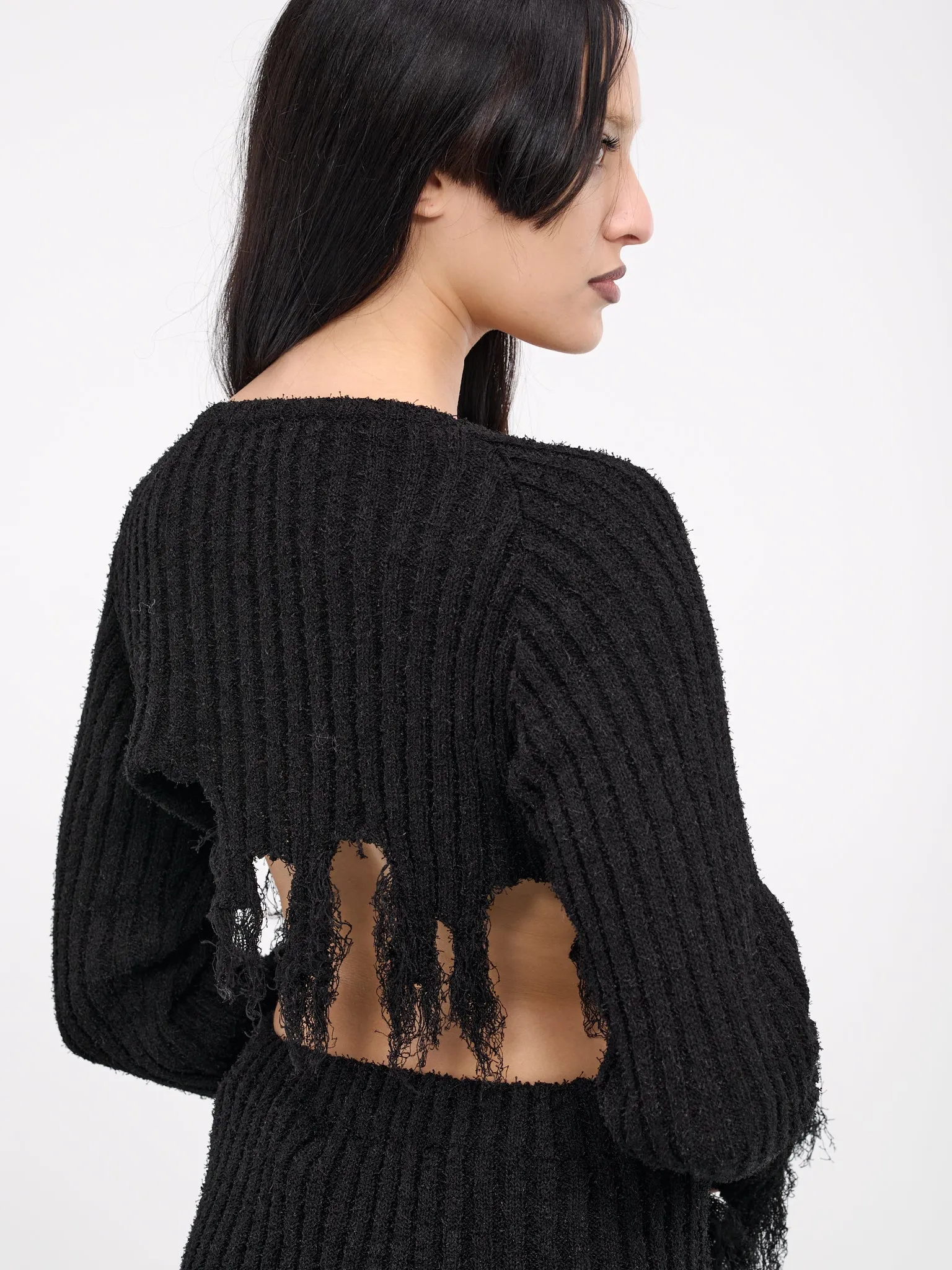 Reaper Cropped Cardigan (073-BLACK)