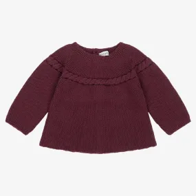 Red Knitted Baby Sweater