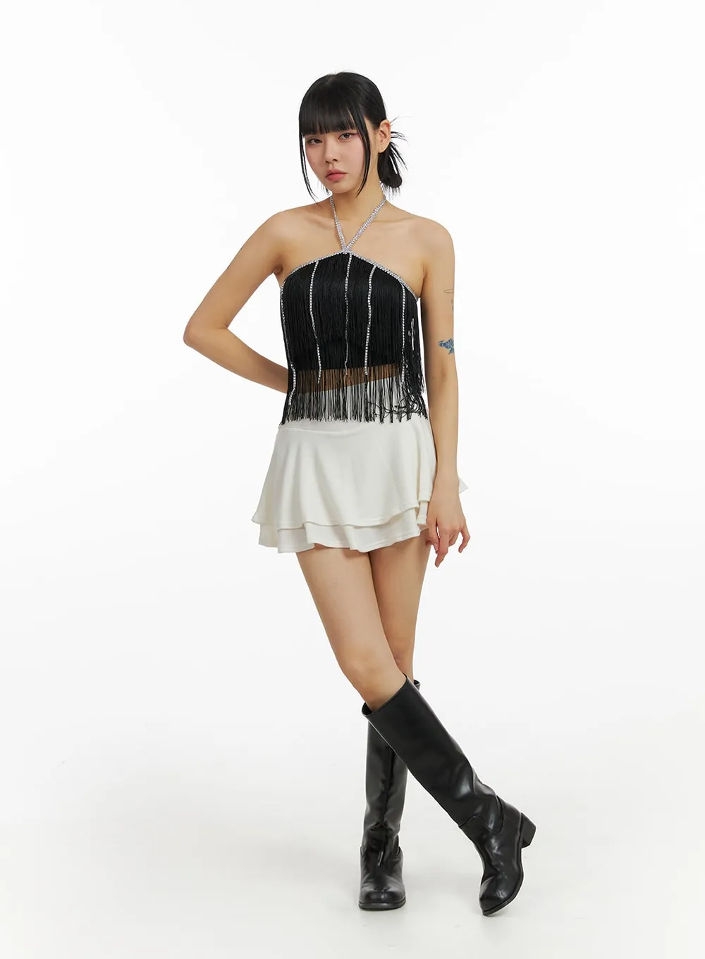 Ruffle Tiered Mini Skirt IM414