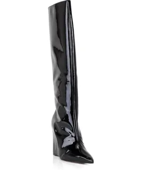 Schutz Women's Asya Up Patent Leather Boots