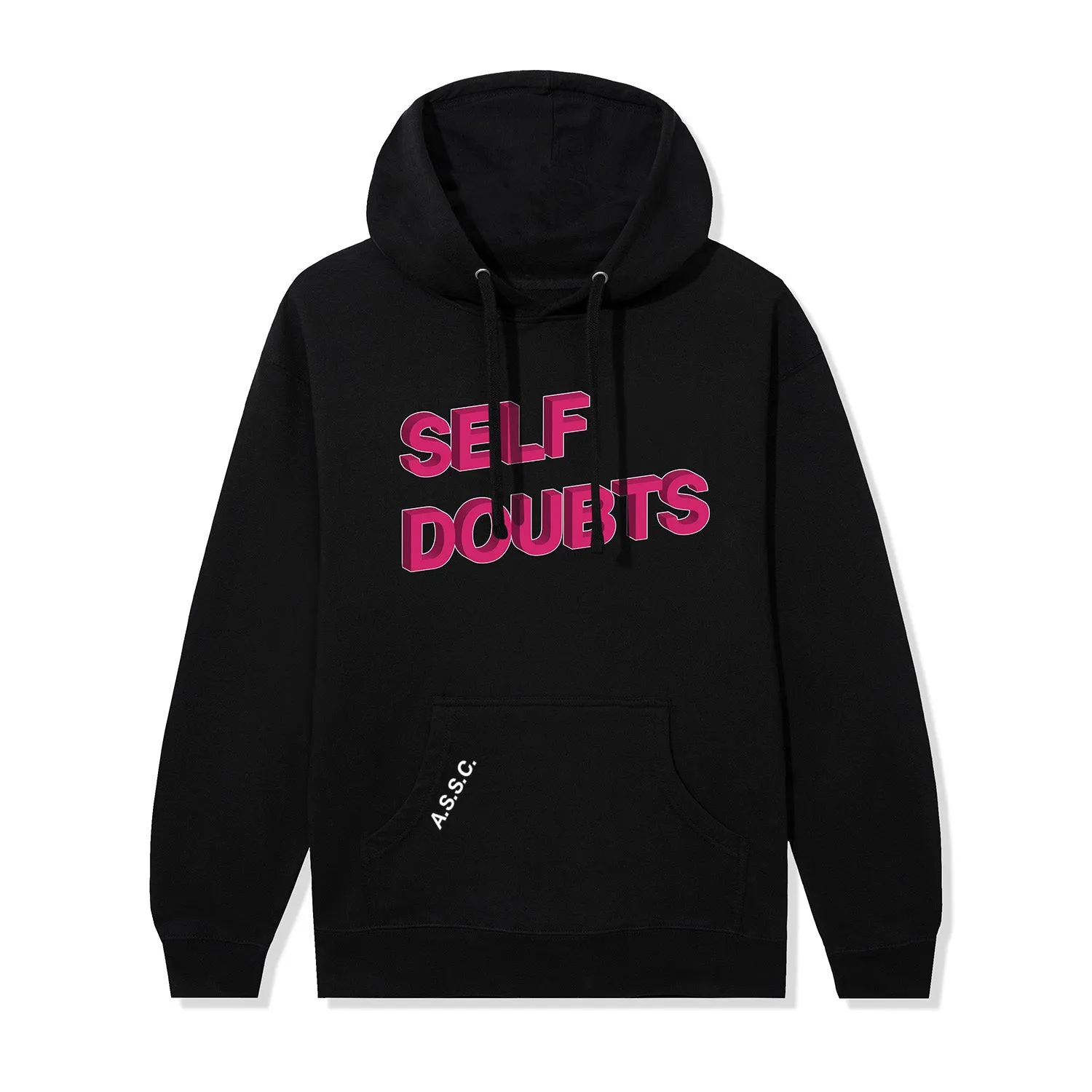 Self Doubts Hoodie - Black/Pink