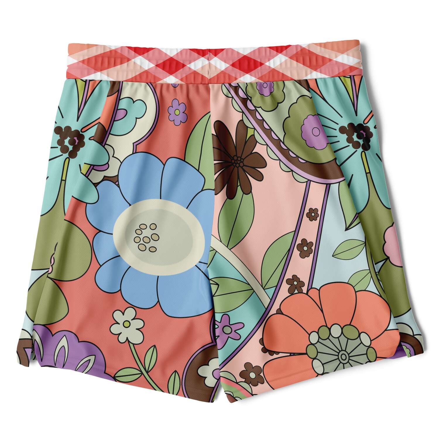 Serendipity Peach Floral Compression Activity Shorts