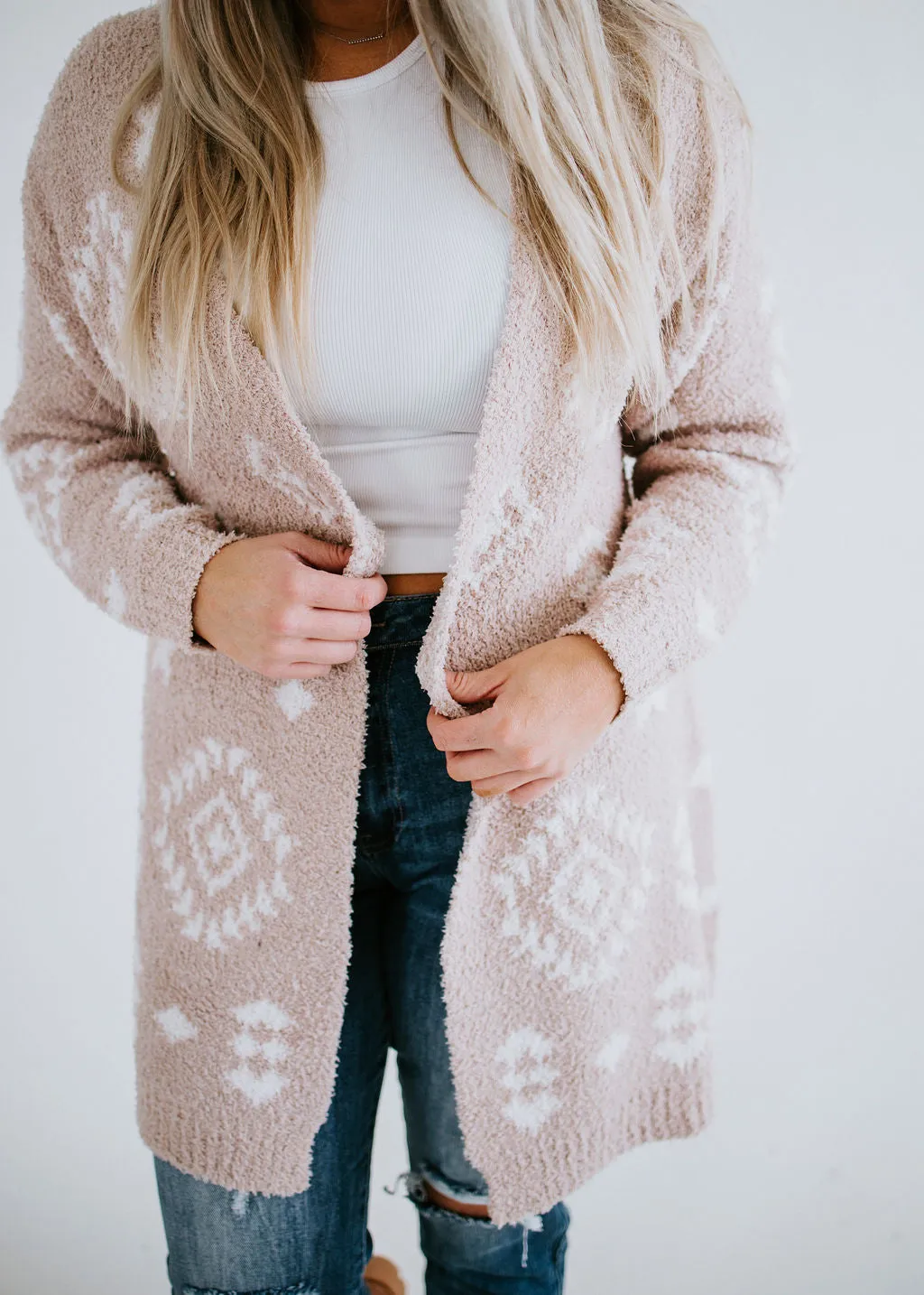 Shawna Fuzzy Knit Cardigan FINAL SALE