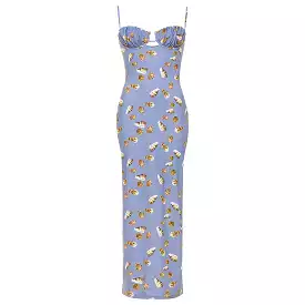 Shell Petal Long Slip Dress