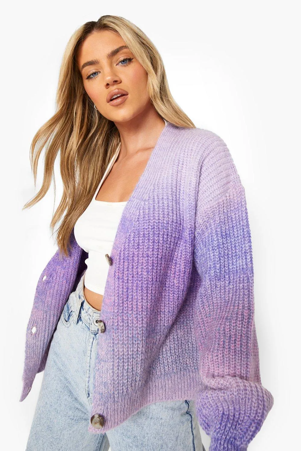 Space Dye Ombre Cardigan